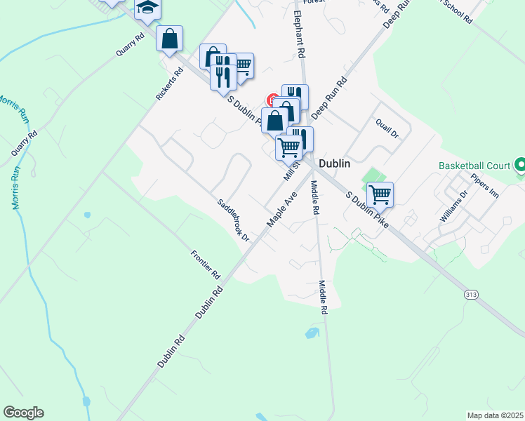 map of restaurants, bars, coffee shops, grocery stores, and more near 108 Cherry Lane in Dublin