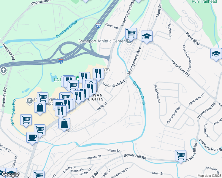 map of restaurants, bars, coffee shops, grocery stores, and more near 604 Aylesworth Avenue in Bridgeville