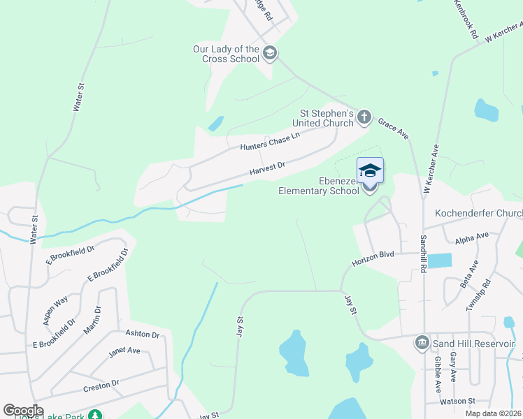 map of restaurants, bars, coffee shops, grocery stores, and more near 1142 Harvest Drive in Lebanon