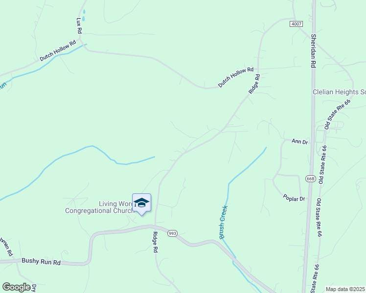 map of restaurants, bars, coffee shops, grocery stores, and more near 2037 Ridge Road in Jeannette