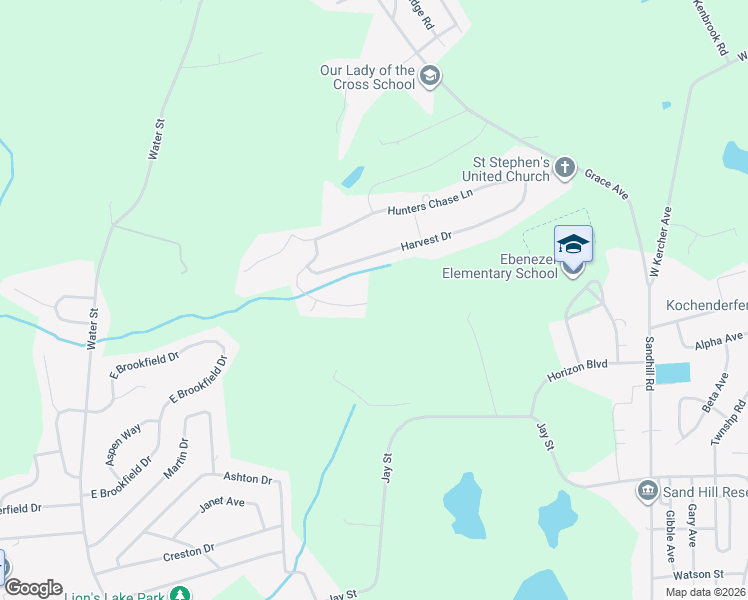 map of restaurants, bars, coffee shops, grocery stores, and more near 1152 Harvest Drive in Lebanon