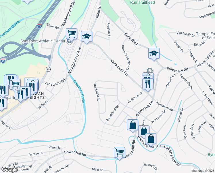 map of restaurants, bars, coffee shops, grocery stores, and more near 2028 Sunnydale Rd in Pittsburgh