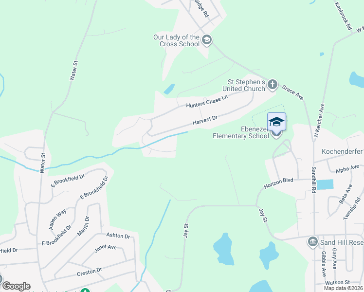 map of restaurants, bars, coffee shops, grocery stores, and more near 1152 Harvest Drive in Lebanon