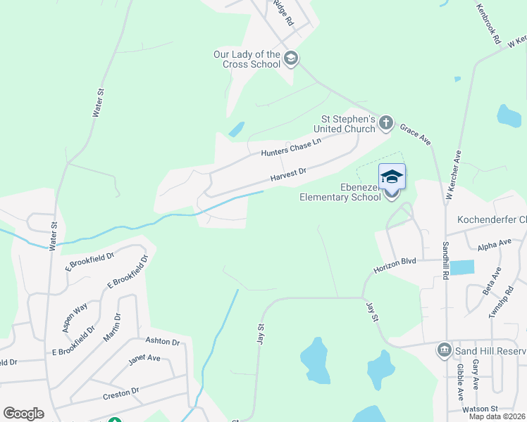 map of restaurants, bars, coffee shops, grocery stores, and more near 1142 Harvest Drive in Lebanon