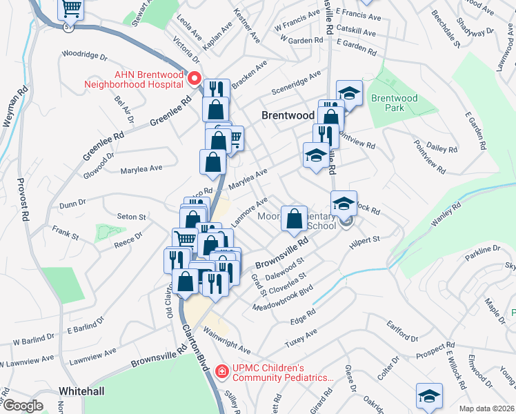 map of restaurants, bars, coffee shops, grocery stores, and more near 149 Beisner Avenue in Pittsburgh