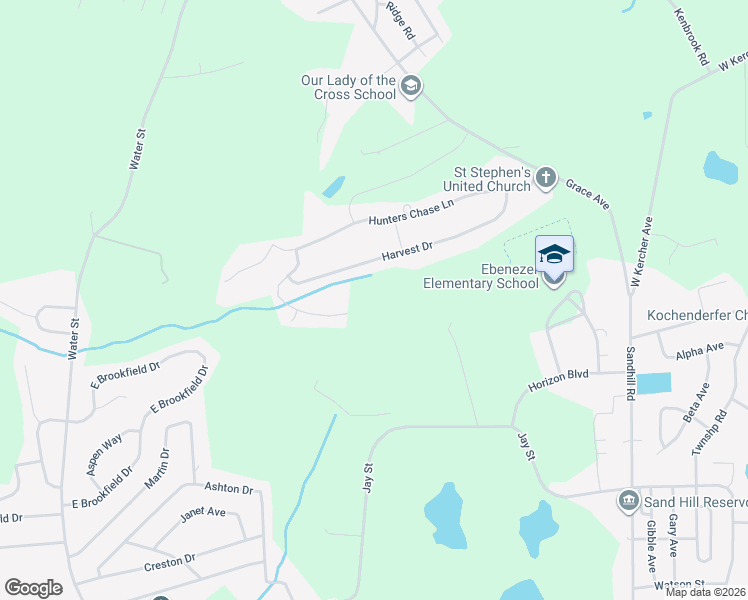 map of restaurants, bars, coffee shops, grocery stores, and more near 1142 Harvest Drive in Lebanon