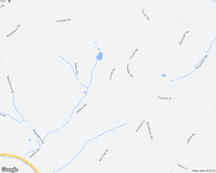 map of restaurants, bars, coffee shops, grocery stores, and more near 22 Locust Road in Boyertown