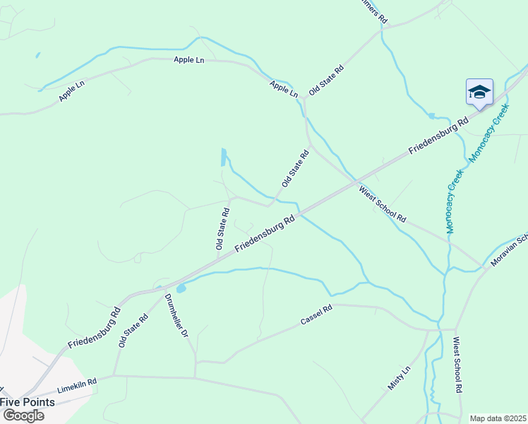 map of restaurants, bars, coffee shops, grocery stores, and more near 2012 Friedensburg Road in Reading