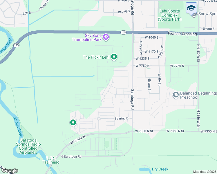 map of restaurants, bars, coffee shops, grocery stores, and more near 431 North Northshore Drive in Saratoga Springs