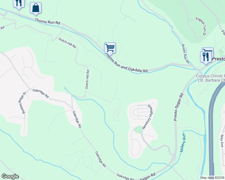 map of restaurants, bars, coffee shops, grocery stores, and more near 205 Rahner Wood Drive in Oakdale