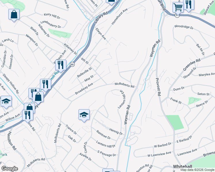 map of restaurants, bars, coffee shops, grocery stores, and more near 1415 6th Street in Pittsburgh