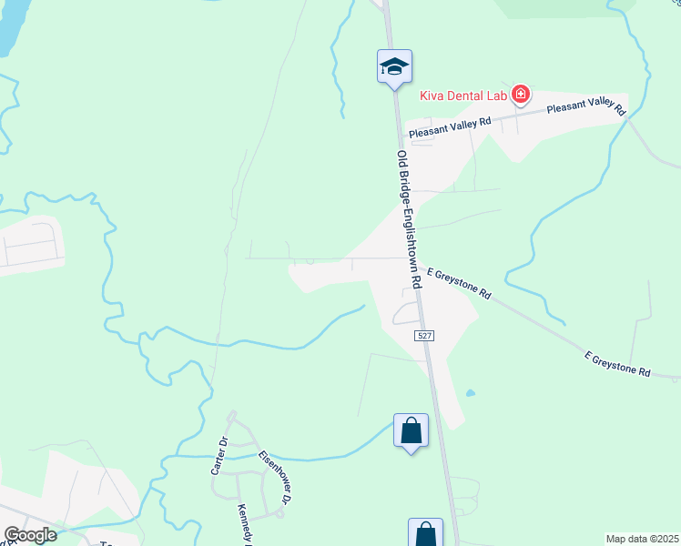map of restaurants, bars, coffee shops, grocery stores, and more near 39 Van Tines Lane in Old Bridge