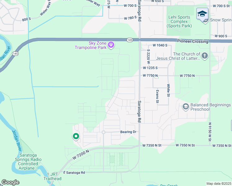 map of restaurants, bars, coffee shops, grocery stores, and more near 453 North Northshore Drive in Saratoga Springs