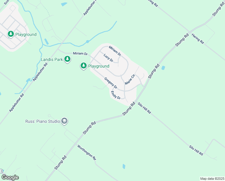map of restaurants, bars, coffee shops, grocery stores, and more near 5821 Emily Drive in Doylestown