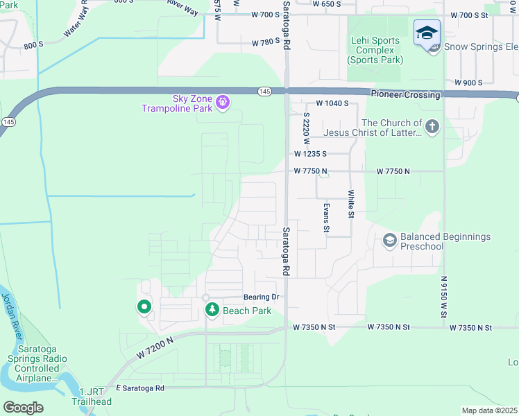 map of restaurants, bars, coffee shops, grocery stores, and more near 1154 Fathom Lane in Saratoga Springs