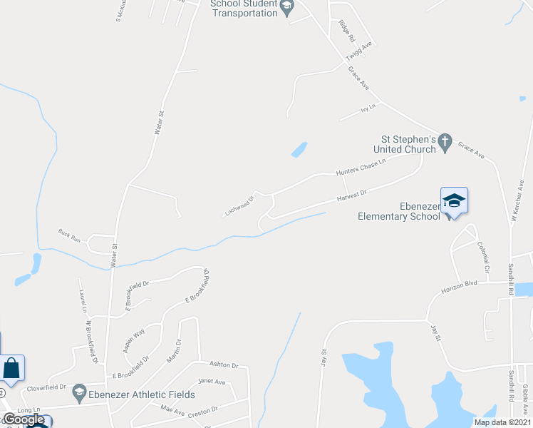 map of restaurants, bars, coffee shops, grocery stores, and more near Rolling Meadow Road in Lebanon