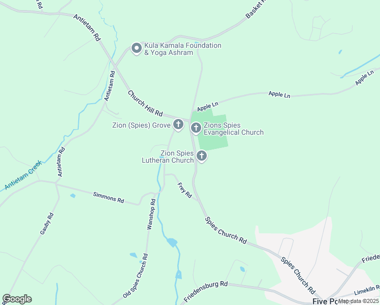 map of restaurants, bars, coffee shops, grocery stores, and more near 315 Spies Church Road in Reading