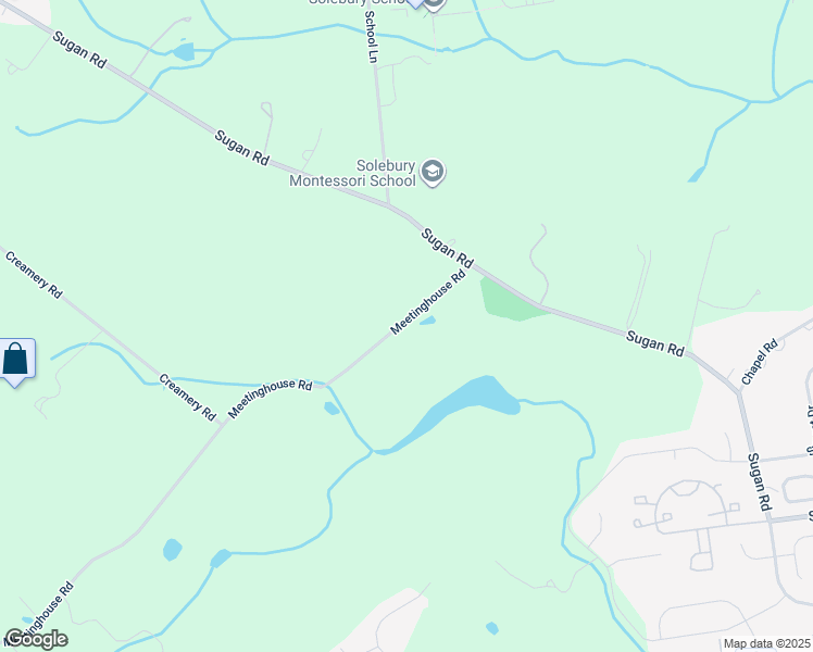 map of restaurants, bars, coffee shops, grocery stores, and more near 6570 Meetinghouse Road in New Hope