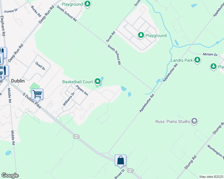 map of restaurants, bars, coffee shops, grocery stores, and more near 362 East Armstrong Drive in Fountainville