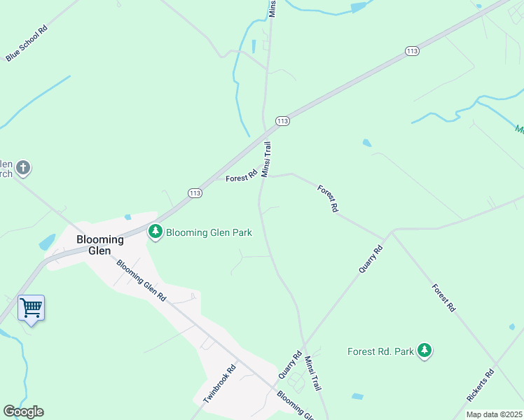 map of restaurants, bars, coffee shops, grocery stores, and more near 815 Minsi Trail in Perkasie