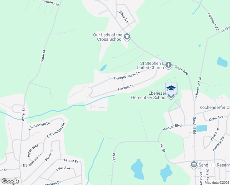 map of restaurants, bars, coffee shops, grocery stores, and more near 1142 Harvest Drive in Lebanon