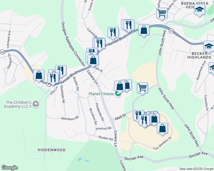 map of restaurants, bars, coffee shops, grocery stores, and more near 150 Sharmont Drive in Steubenville