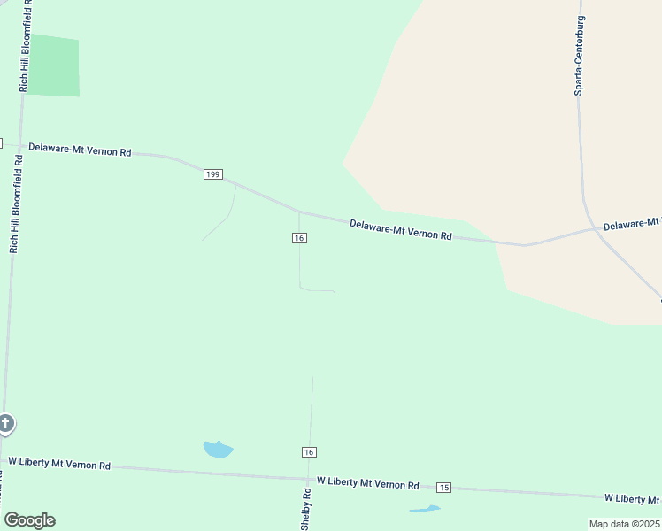 map of restaurants, bars, coffee shops, grocery stores, and more near 599 County Road 16 in Centerburg