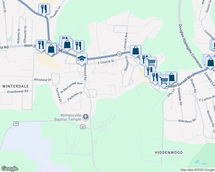 map of restaurants, bars, coffee shops, grocery stores, and more near 219 Rex Avenue in Steubenville