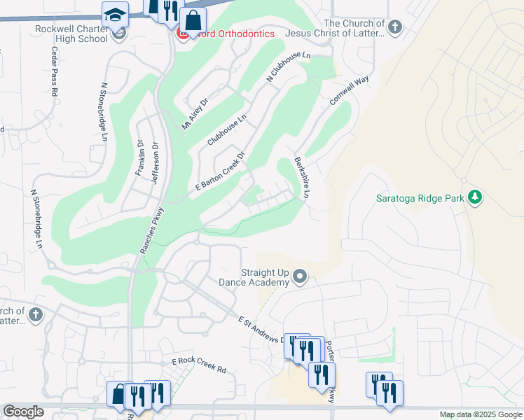 map of restaurants, bars, coffee shops, grocery stores, and more near 8620 North Cottonwood Alley in Eagle Mountain