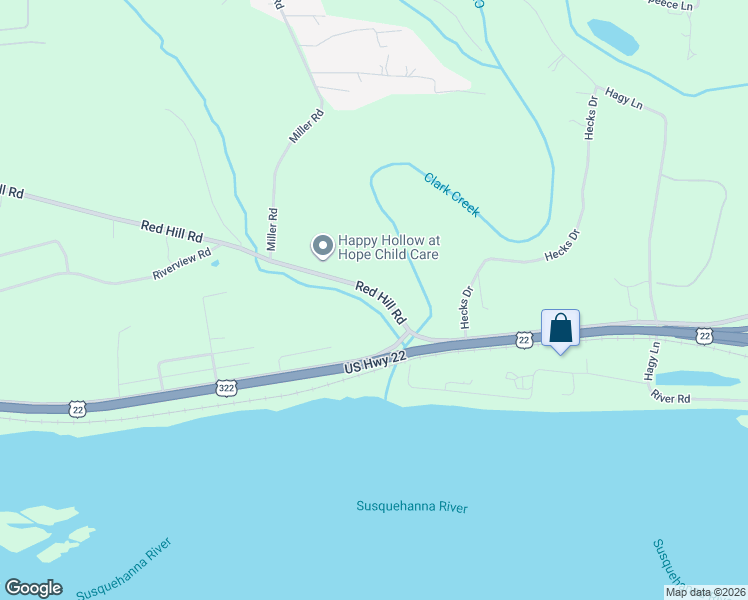 map of restaurants, bars, coffee shops, grocery stores, and more near 900 Red Hill Road in Dauphin