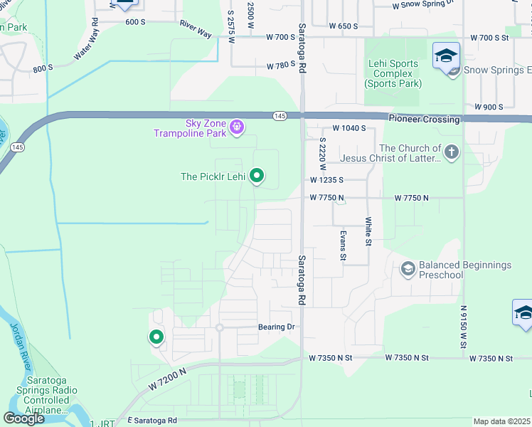 map of restaurants, bars, coffee shops, grocery stores, and more near 1133 Commodore Lane in Saratoga Springs