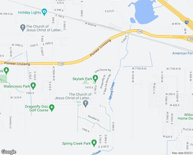 map of restaurants, bars, coffee shops, grocery stores, and more near 1376 South 740 East in Lehi