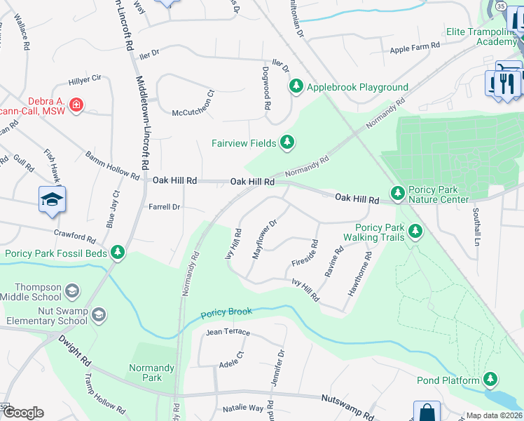 map of restaurants, bars, coffee shops, grocery stores, and more near 62 Ivy Hill Road in Red Bank