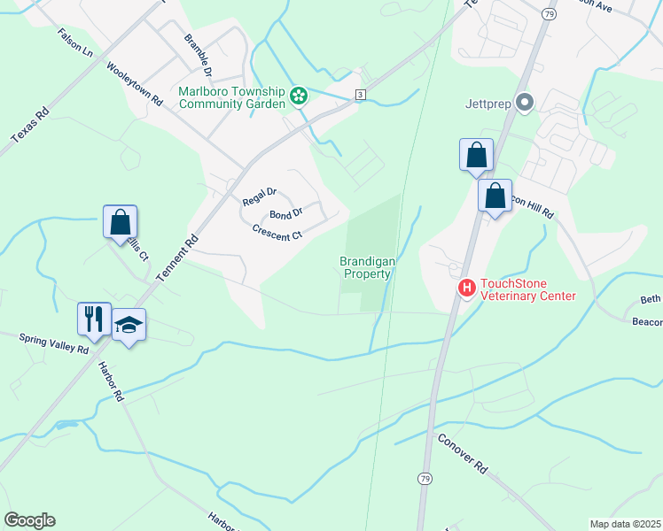 map of restaurants, bars, coffee shops, grocery stores, and more near 31 Brown Road in Marlboro
