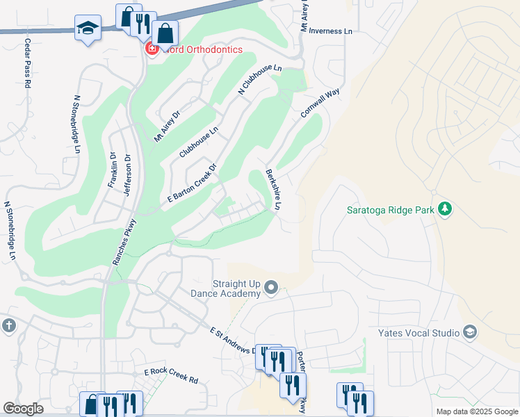 map of restaurants, bars, coffee shops, grocery stores, and more near 8714 North Riviera Alley in Eagle Mountain