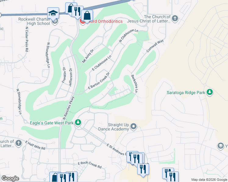 map of restaurants, bars, coffee shops, grocery stores, and more near 8731 Desert Canyon Road in Eagle Mountain
