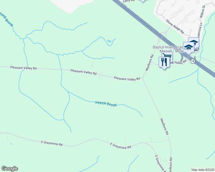 map of restaurants, bars, coffee shops, grocery stores, and more near 342 Pleasant Valley Road in Old Bridge