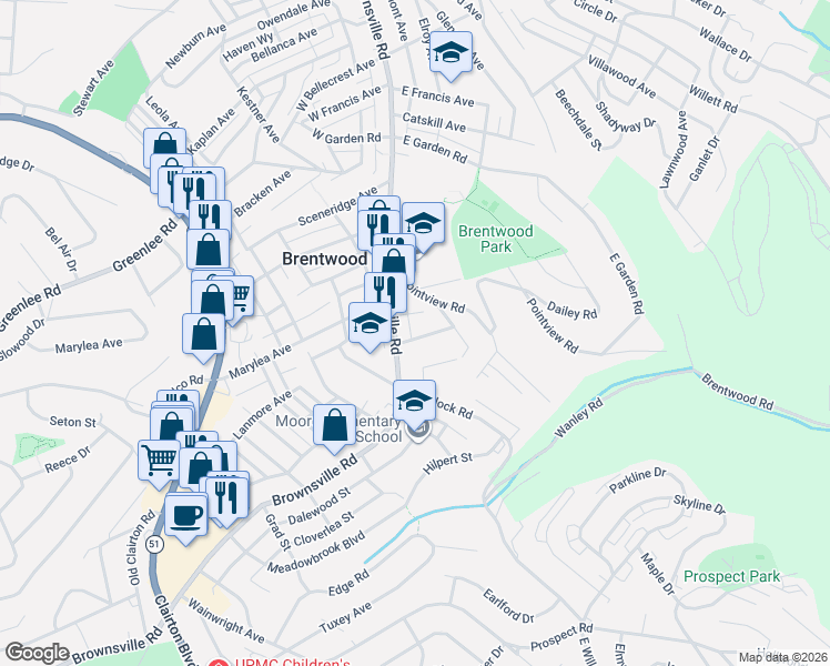 map of restaurants, bars, coffee shops, grocery stores, and more near 26 Graper Street in Pittsburgh