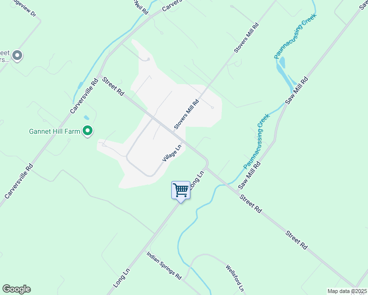 map of restaurants, bars, coffee shops, grocery stores, and more near 3884 Street Road in Doylestown