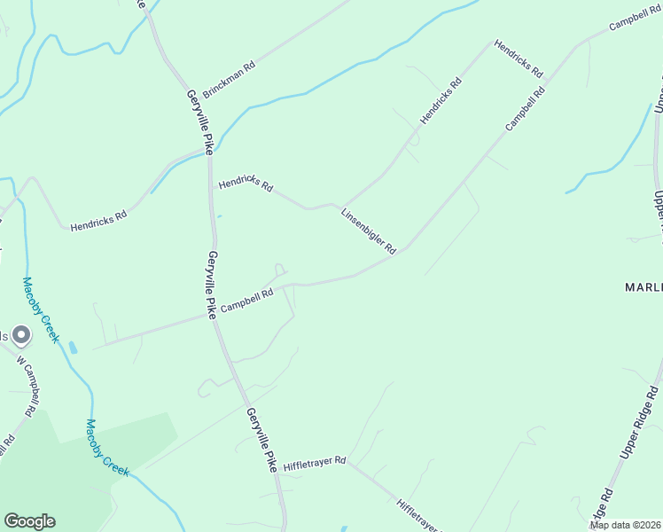 map of restaurants, bars, coffee shops, grocery stores, and more near 4328 Campbell Road in Pennsburg