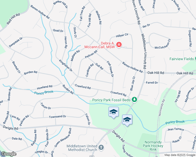 map of restaurants, bars, coffee shops, grocery stores, and more near 216 Kingfisher Drive in Middletown Township