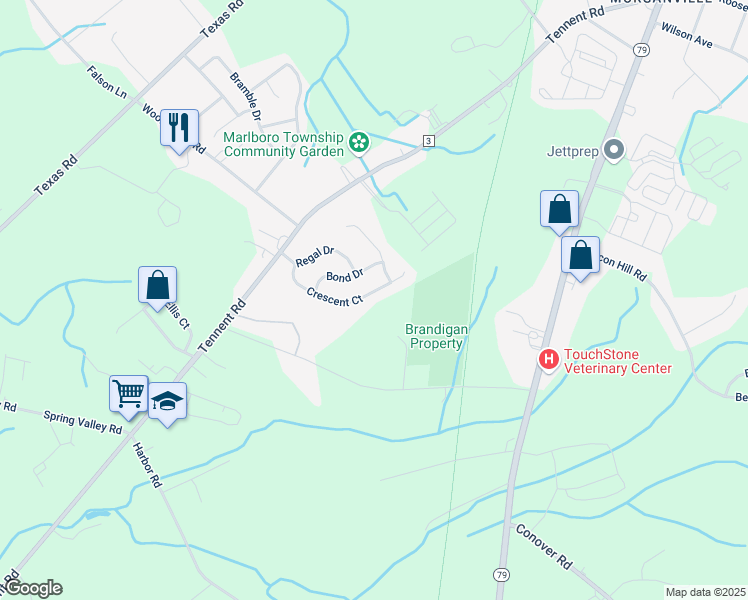 map of restaurants, bars, coffee shops, grocery stores, and more near 31 Brown Road in Marlboro