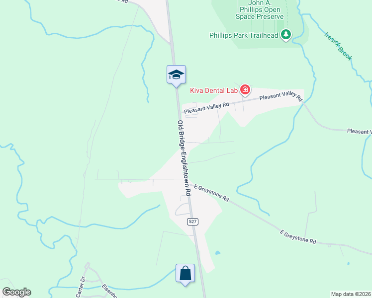 map of restaurants, bars, coffee shops, grocery stores, and more near 1557 Englishtown Road in Old Bridge