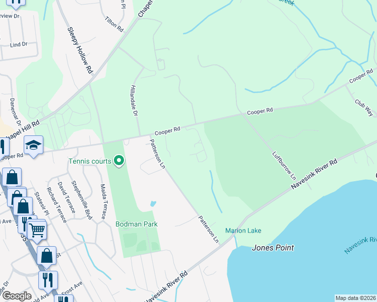 map of restaurants, bars, coffee shops, grocery stores, and more near 310 Cooper Road in Red Bank