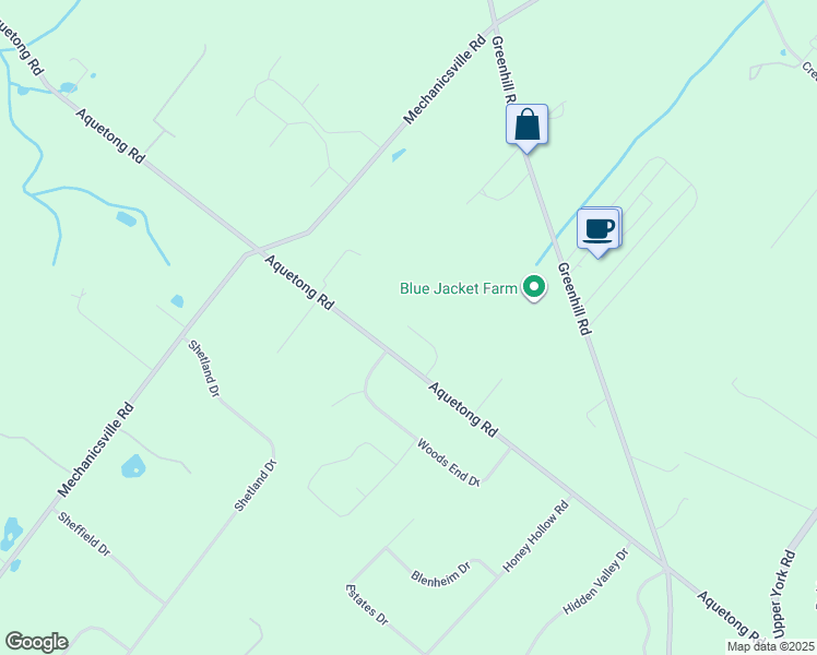 map of restaurants, bars, coffee shops, grocery stores, and more near 4 Taylor Lane in Doylestown