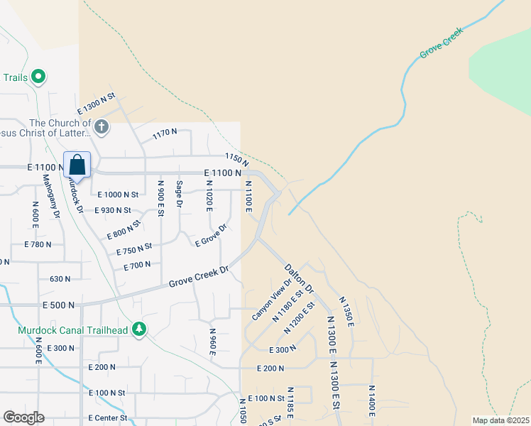 map of restaurants, bars, coffee shops, grocery stores, and more near 1165 Grove Creek Drive in Pleasant Grove