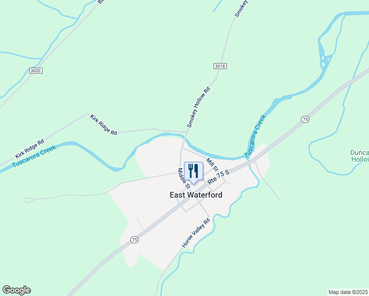 map of restaurants, bars, coffee shops, grocery stores, and more near 209 Mill Street in East Waterford