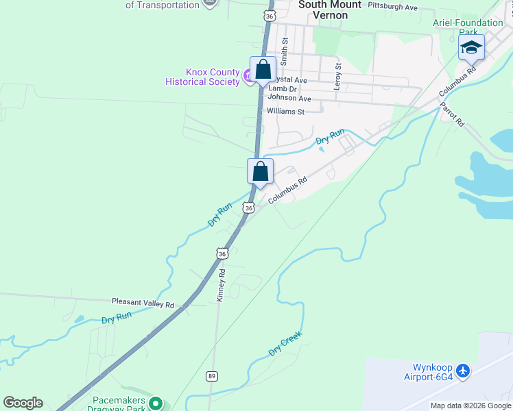 map of restaurants, bars, coffee shops, grocery stores, and more near 1030-1046 Harcourt Road in Mount Vernon