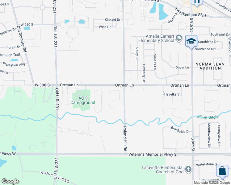 map of restaurants, bars, coffee shops, grocery stores, and more near 3532 Round Rock Circle in Lafayette