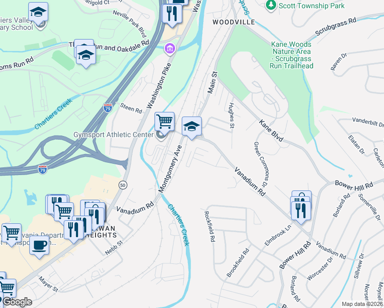map of restaurants, bars, coffee shops, grocery stores, and more near 8 Dorsey Street in Bridgeville